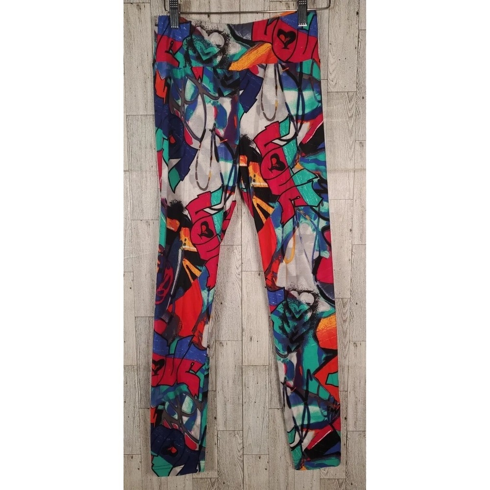 No Boundaries Leggings MEDIUM 7-9 Juniors Sueded High Rise Love Hearts Ankle NEW